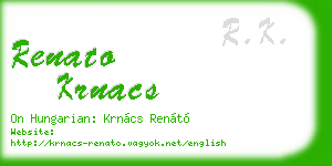 renato krnacs business card